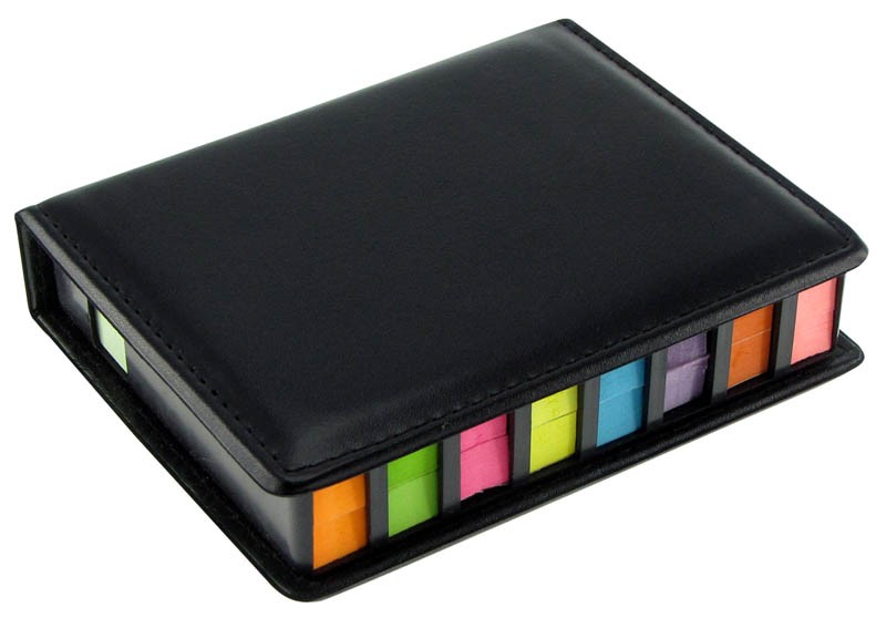 Set de Notas Adhesivas de PU Negro