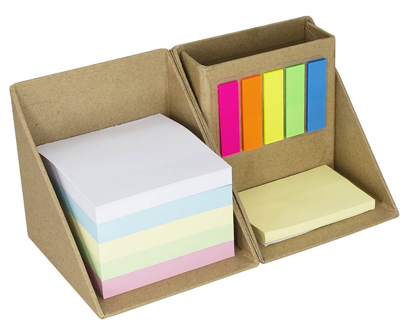 Memo Set Cubo Ecológico con Porta Lápices