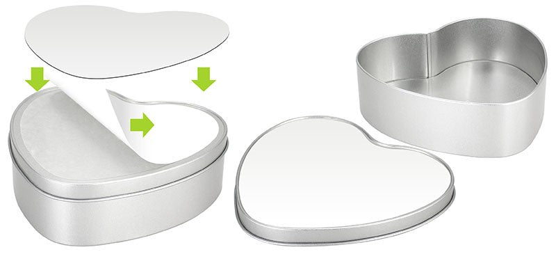 Caja Metálica Corazón Sublimación