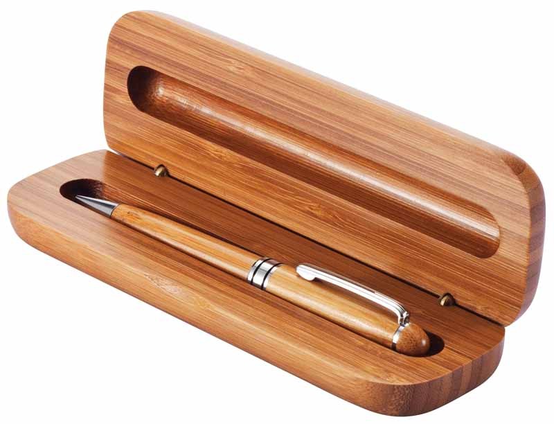 Set Bolígrafo Estuche de Bamboo