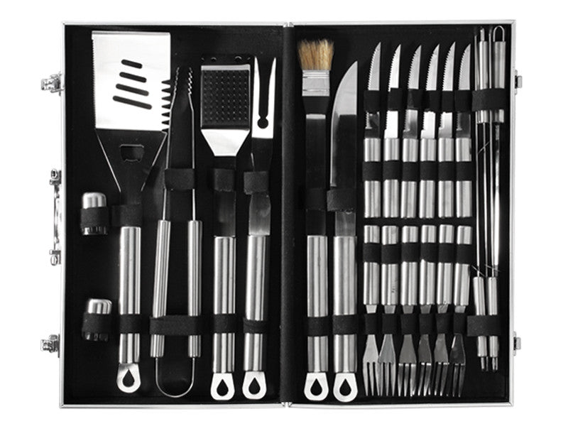 Deluxe BBQ Set Metálico de 24 piezas
