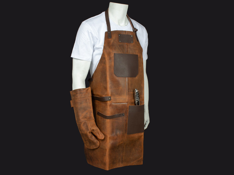 Set Asador de Cuero de Búfalo
