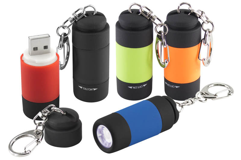 Llavero Linterna LED Cargador USB