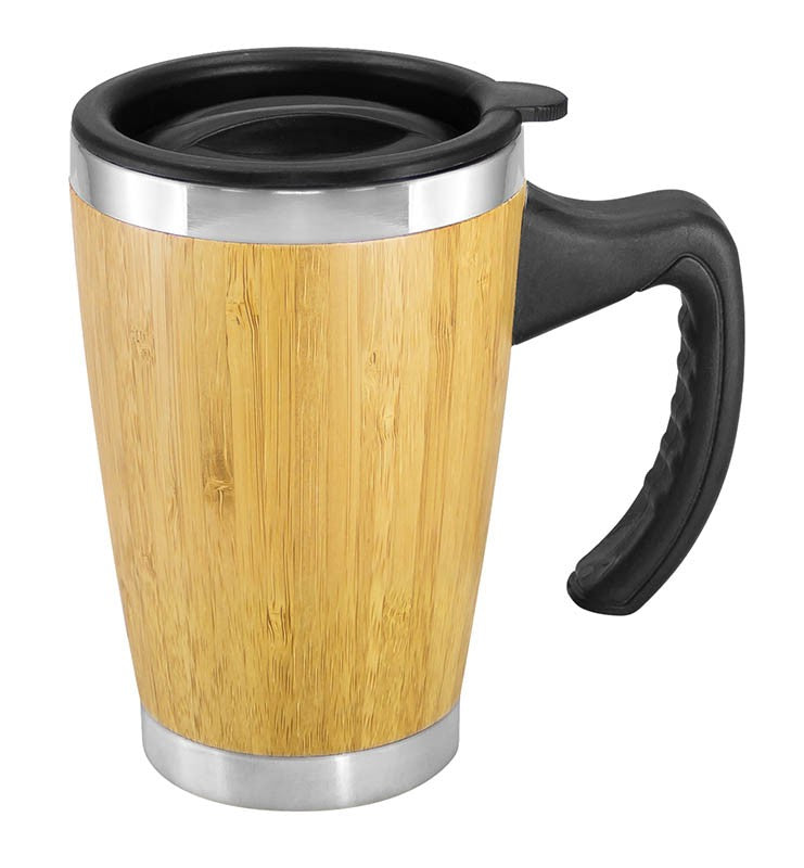 Mug de Bamboo con Asa Plástica