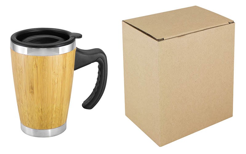 Mug de Bamboo con Asa Plástica
