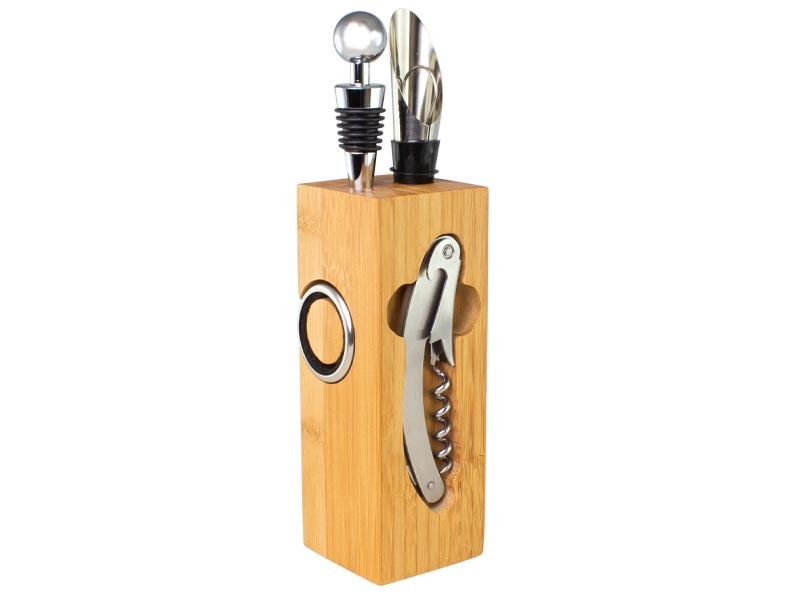 Set de Vino rectangular de Bamboo