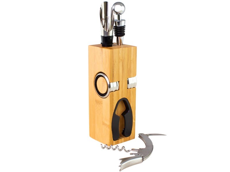 Set de Vino rectangular de Bamboo