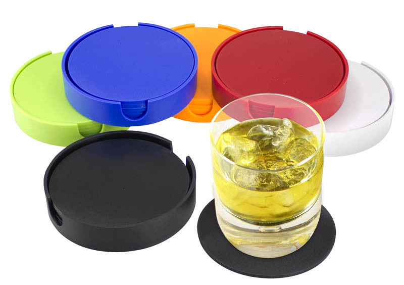 Set de Posavasos Plásticos Redondos