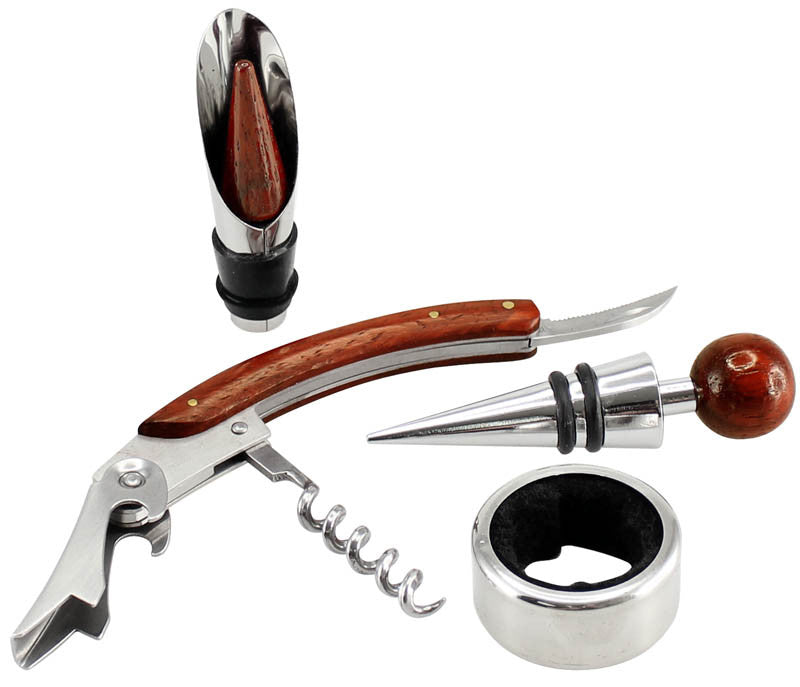 Set de Vino de PU Negro