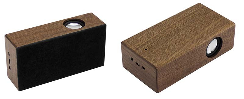 Parlante Grande Inducción Madera Nogal