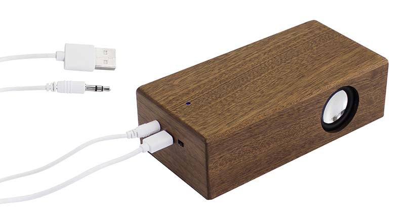 Parlante Grande Inducción Madera Nogal
