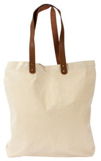 Bolsa de Compras 10oz Canvas asas Cuero