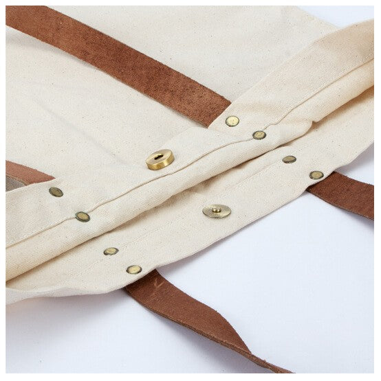 Bolsa de Compras 10oz Canvas asas Cuero