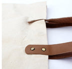 Bolsa de Compras 10oz Canvas asas Cuero