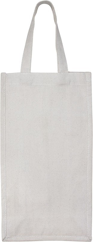 Bolsa 2 Botellas de Vino de Algodón Canvas Natural