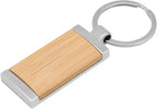 Llavero de Bamboo Metal Tag