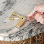 Llavero de Bamboo Metal Tag