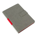 Cuaderno A5 Gris PU Tapa Dura