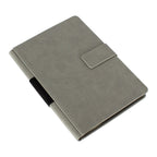 Cuaderno A5 Gris PU Tapa Dura