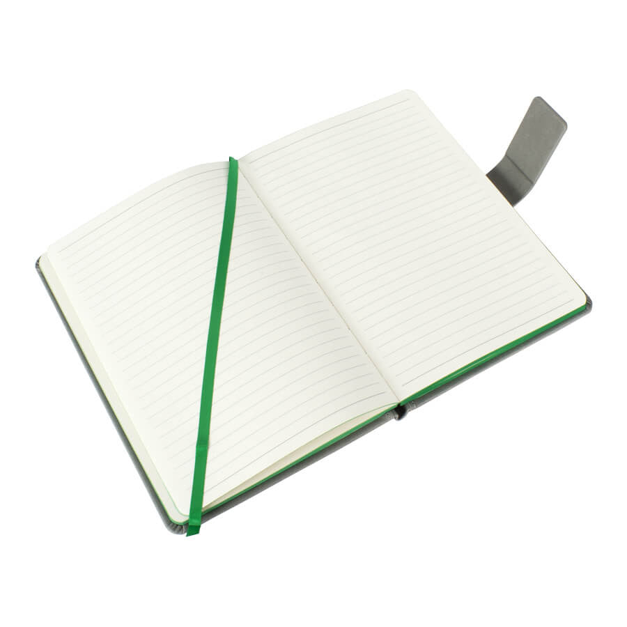 Cuaderno A5 Gris PU Tapa Dura