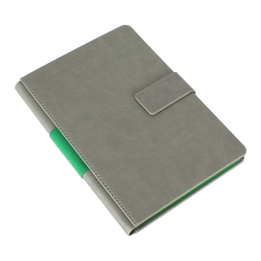 Cuaderno A5 Gris PU Tapa Dura