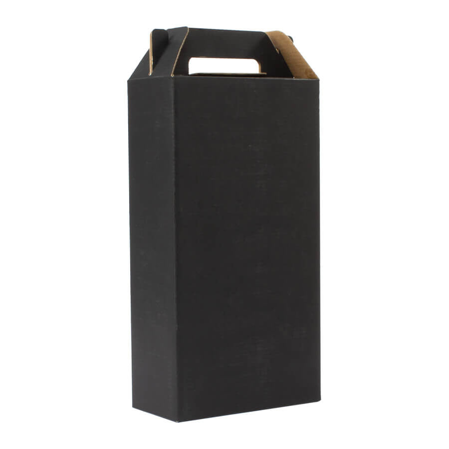 Caja de Cartón con Asas, 2 Botellas de Vino