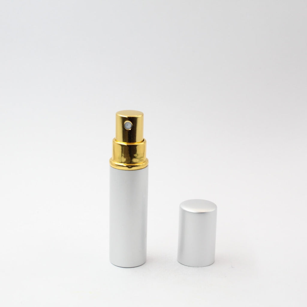FRASCO PERFUMERO METALICO PLATEADO 5ML