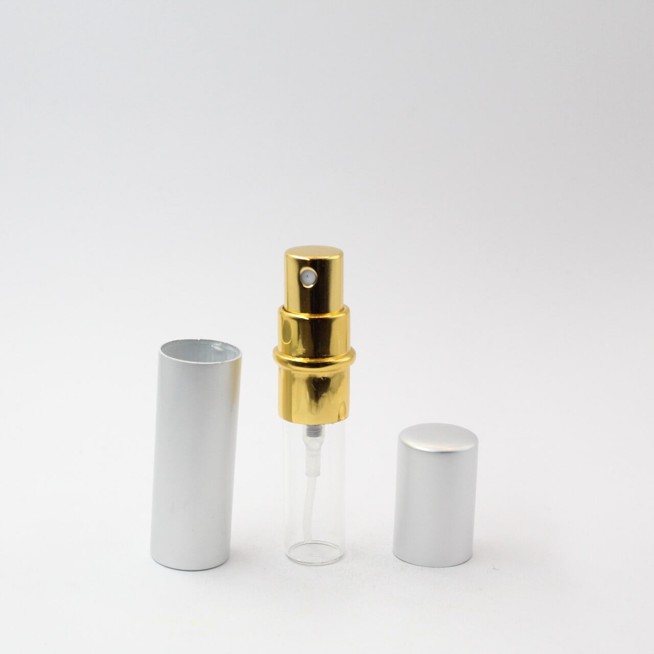 FRASCO PERFUMERO METALICO PLATEADO 5ML