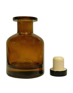 ENVASE DE VIDRIO MIKADO AMBAR 150ML CON TAPÓN NEGRO