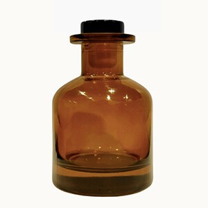 ENVASE DE VIDRIO MIKADO AMBAR 150ML CON TAPÓN NEGRO