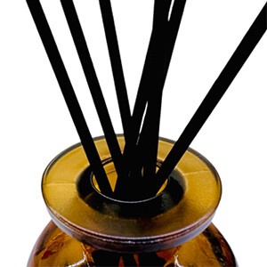 ENVASE DE VIDRIO MIKADO AMBAR 150ML CON TAPÓN NEGRO
