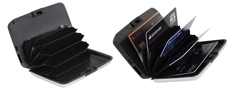Porta Tarjetas Anti Clonación RFID con Power Bank